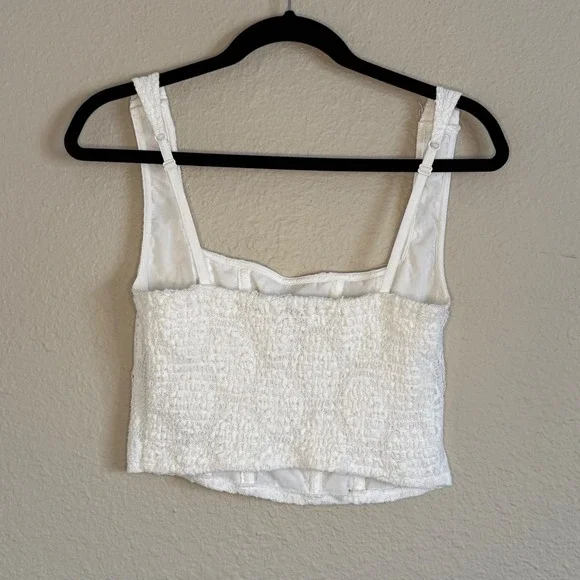 American Eagle Small White Lace Corset Top Ren Fair Soft Girl Boho‎ Coquette - Picture 2 of 8